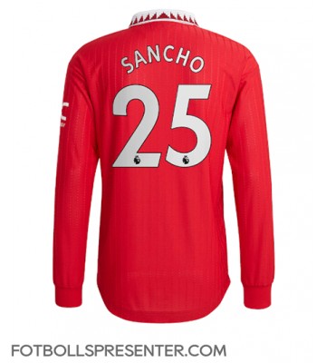 Manchester United Jadon Sancho #25 Hemma Matchtröja 2022-23 Långärmad